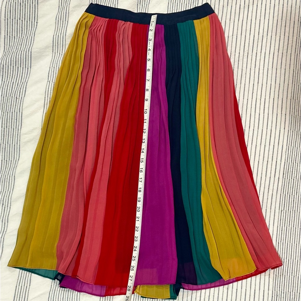 J. Crew Multicolor Pleated Women's Skirt - Picture 2 of 3